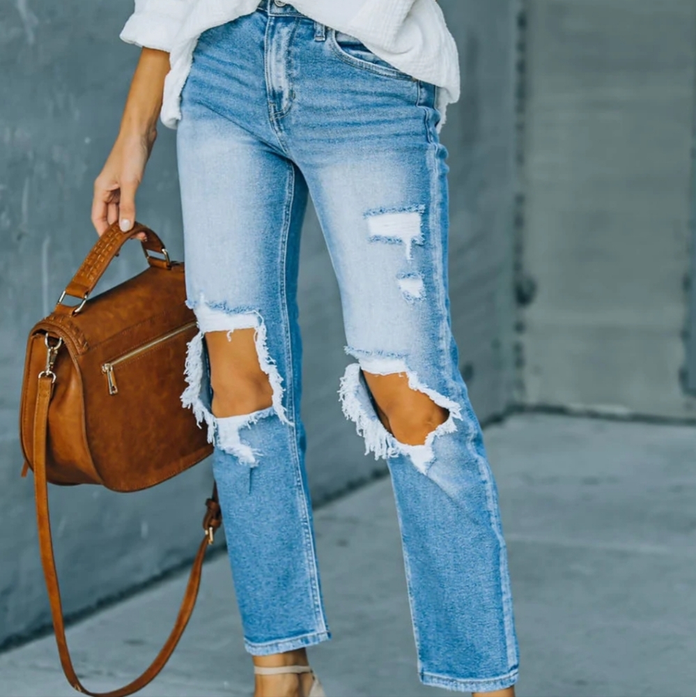 Kansan High Rise Distressed Jeans/ Size 27